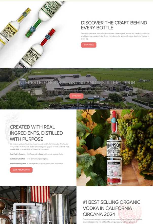 Hanson of Sonoma Craft Distillery Heritage Section